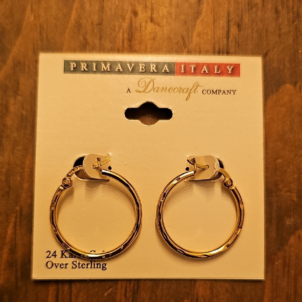 24kt Gold Hoop Earrings